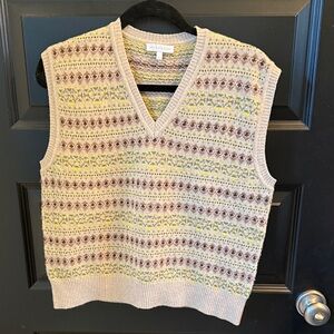 Ann Mashburn Multicolor Knit Sweater Vest